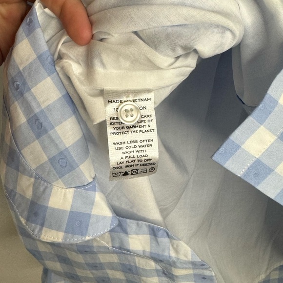 Hill House The Colette Dress In Blue Jacquard Check Size XL NWT - Picture 11 of 11